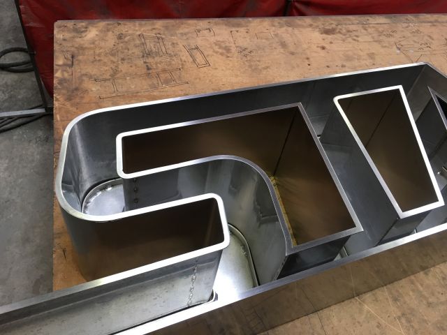 Starport Sign - Stainless steel and aluminium