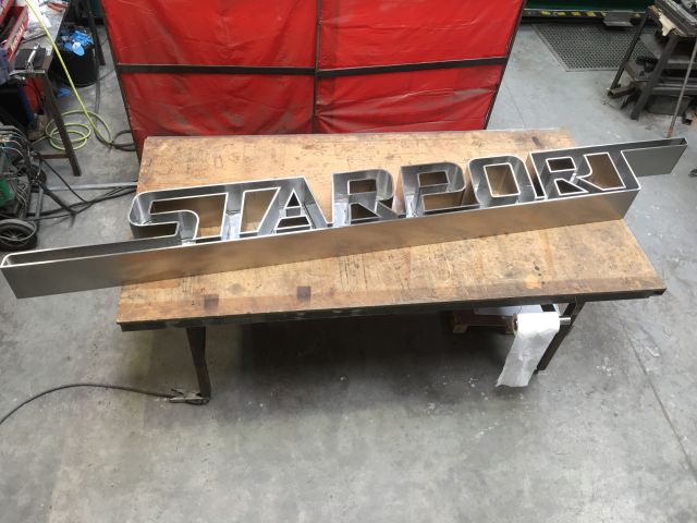 Starport Sign - Stainless steel and aluminium